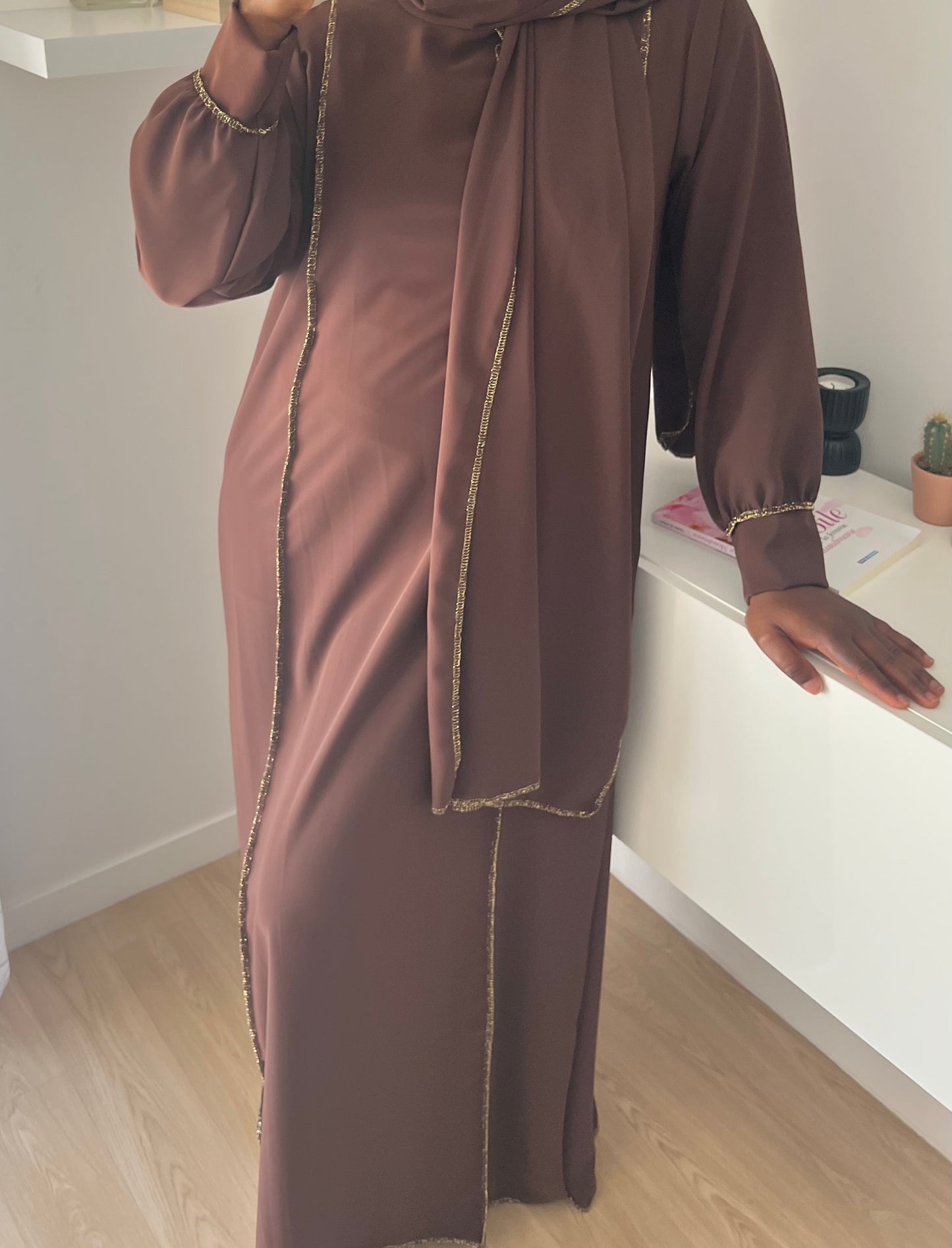 Ensemble abaya avec le voile